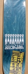 2002 BLACK LABEL MIKE VALLELY «BLACK & BLUE» SKATEBOARD DECK RARE SCREEN PRINTED