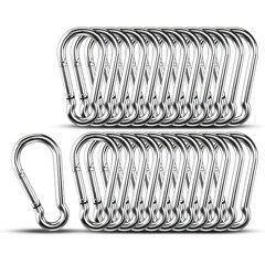 Small Carabiner Clip Hooks 25pcs 1,57 inch 304 Stainless Steel Snap Hook