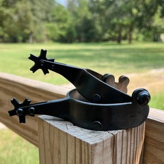 AJ Tack Black Bull Riding Spurs – Mens