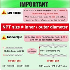 1/2″ Male to 1/4″ Male NPT Hex Reducing Nipple Fitting 1/2″ x 1/4″ Male