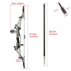 Arhcery Mini Compound Bow 16lbs Arrows Set Adults Target Shooting 16″ Toy Game