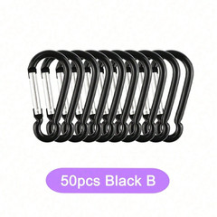 10Pcs Aluminum Carabiner Clip D Ring Set Hiking Gear Keychain Key Holder Loop US