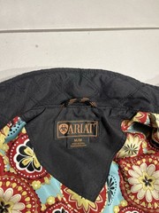 Ariat Jacket Women’s Medium Black Floral Lined Horse Equestrian Quilted Coat