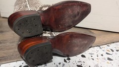 Women’s Authentic Full Python Cowboy Boots Cutter Toe Size 8