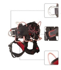 New Arborist Saddle Tree Climbing Half Body Harness Rope Bridge Caving Rescue