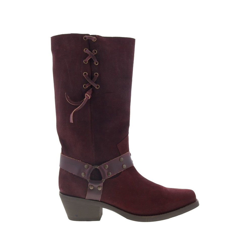 Dingo Bronco DI-2230 Mens Red Suede Pull On Cowboy Western Boots