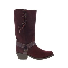 Dingo Bronco DI-2230 Mens Red Suede Pull On Cowboy Western Boots
