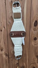 30″ HR 27 Strand Mohair Roper Style Cinch w Roller Buckles