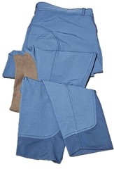 KHM-Womens Cadet Blue Nylon/Spdx Flt.Fnt, Equestrian Riding Breeches-(32) New!