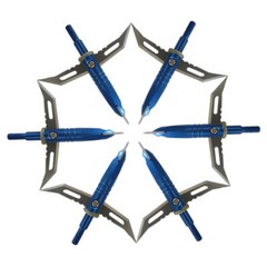 12pcs Hunting Broadheads 100 Grain Archery 2.3″ Cut Crossbow Arrowheads Blue USA