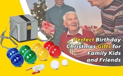 Bocce Ball Set, 107mm Regulation, 920g, Multi-Color, Tournament Use