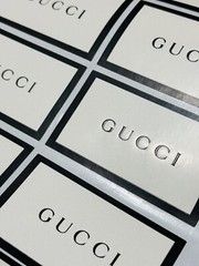 10 Authentic Designer GUCCI Ivory And Black Border stickers BRAND NEW LABELS
