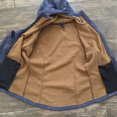 Kerrits Jacket Womens Medium Blue Hooded ull Zip Riding Equestrian Fleece Lined