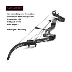 ZSHJGJR Recurve Bow American Hunting Bow 320FPS Draw Weight 40-55lbs Adjustab…