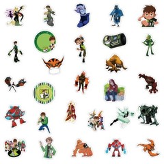 Mix 10/50 PCs Ben 10 Cartoon Luggage Notebook Laptop Car Sticker – No Duplicate