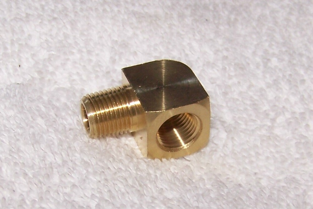 Brass 1/8 NPT 90 Degree Elbow Tank Adapter Stainless Hose Paintball Gun Co2 Air
