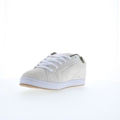 DC Net SE DC03260101-OWHGRN Mens White Suede Skate Inspired Sneakers Shoes