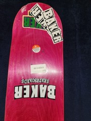 baker skateboard deck rowan stacked foil checkered pro model green silver white