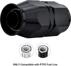 6AN PTFE Hose End Fitting Straight Swivel Only for PTFE 6AN Straight Normal