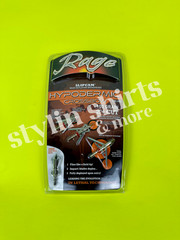 1 Rage CROSSBOW HYPODERMIC w/ Practice Point 2 Blade Broadheads 2″ Cut 100 grain