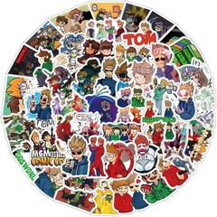 62Pcs Eddsworld Anime Game Stickers Pack, Manga Poster Cartoon Vinyl Waterproof