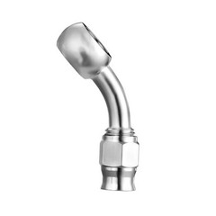 3AN Male to 10mm M10 Banjo Brake Hose Fitting Adapter, Stainless 45 Degree