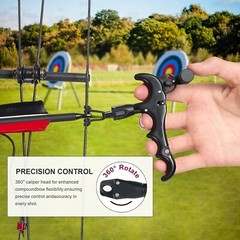 Archery Release Aid, 3/4 Finger Grip Thumb Trigger Caliper, Compound Bow Hunting