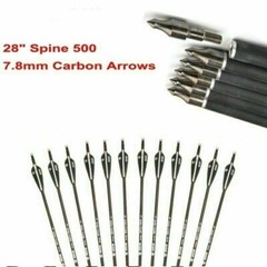US 28/30/32 Inch Carbon Arrows OD 7.8mm Archery For Compound/Recurve Bow Hunting