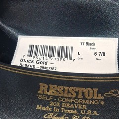 Resistol Black Gold 20X Beaver Felt Black Western Cowboy Hat