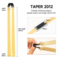 10 PCS Slingshot Bands 2.0mm Flat Rubber Replacement Elastic Hunting Outdoor New