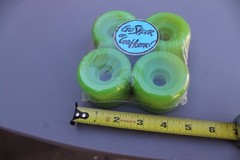 Neon Green 60mm Original 80’s Soft Cruiser Vintage Skateboard WHEELS – Set of 4