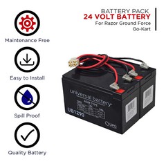 24 Volt 9 Ah Battery Pack for Razor Ground Force Go-Kart (Versions 1-12 Harness)