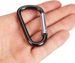 20 Pack 2.5″ D Shape Aluminum Large Carabiner Clip Lock Hooks Spring Snap Keycha