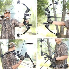Archery Compound Bow Arrow Set 20-70LBS LH/RH 320FPS Let-Off 80% Target Practice