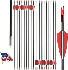 Outdoor 31″ Fiberglass Arrows 24PCS Archery Target Arrows Practice Shooting