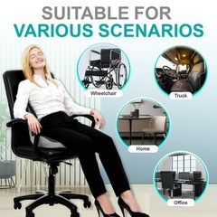 Seat Cushion for Office Chair, Car and Wheelchair Use, with Lumbar Support Pi…