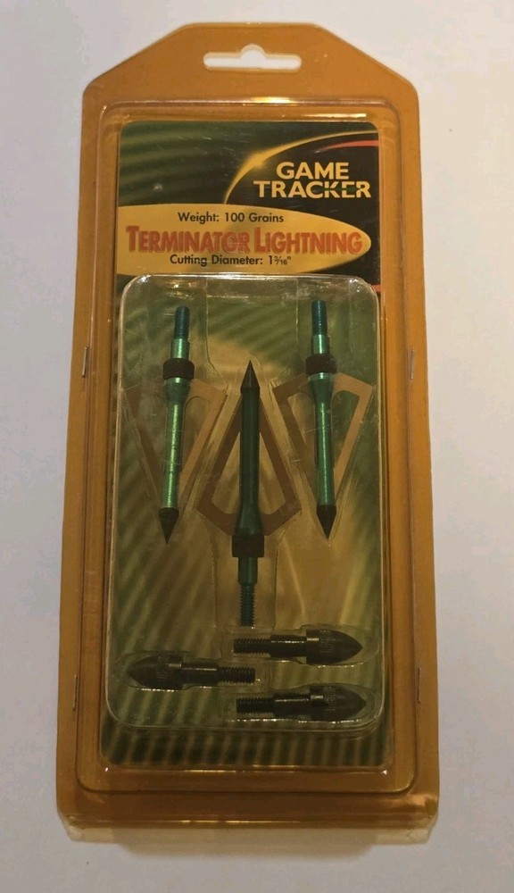 Game Tracker Terminator Lightning 3-blade 100 Grain Broadheads – 1 3/16″ Cut