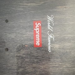 Supreme Vampire Boy Skateboard Deck Red Art Graphic, Supreme Logo Underside
