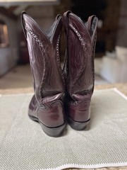 Dan Post Men’s Burgundy Leather Pull-On Western Cowboy Boots US 9