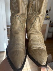 Vintage Women’s Size 9 Hyer Boots by Tony Lama Olive Nubuck Leather 024808092