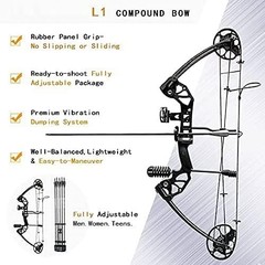Complete Compound Bow Package: 0-70 lbs Draw Weight for All Skill Levels