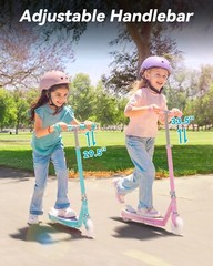 Gyroor KS2 Kids Electric Scooter for 6-12Years with Adjustable Handbar-Pink