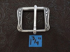 Jeremiah Watt Flank Roller Buckle 1 3/4″ Black Western Saddle Cinch Horse Tack