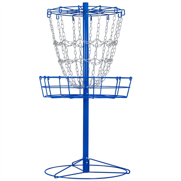 Portable Disc Golf Basket Practice Game Target Cross Chain Outdoor Trapper Blue