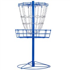 Portable Disc Golf Basket Practice Game Target Cross Chain Outdoor Trapper Blue