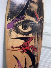 Vintage 1988 Tracker Gary Scott Davis GSD Eye See Pterodactyls Skateboard Deck
