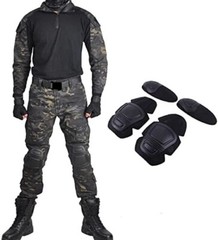 Black MultiCam Tatical Military Han Wild Battle Shirt + BDU Pants Sizes M-2XL