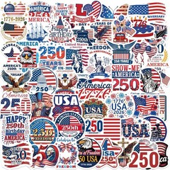 50-200Pcs 250th Anniversary Sticker USA 250 Years of Freedom Anniversary