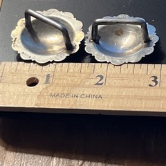 Victor Sterling Silver Overlay Loopback Conchos Bridle Rosettes Pair of 2