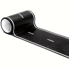 Reusable Cartoon Road Track Stickers Black Road Tape for Party Racing Decor 2PCS